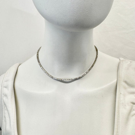 18K White Gold 7.28ct Diamond Tennis Necklace
