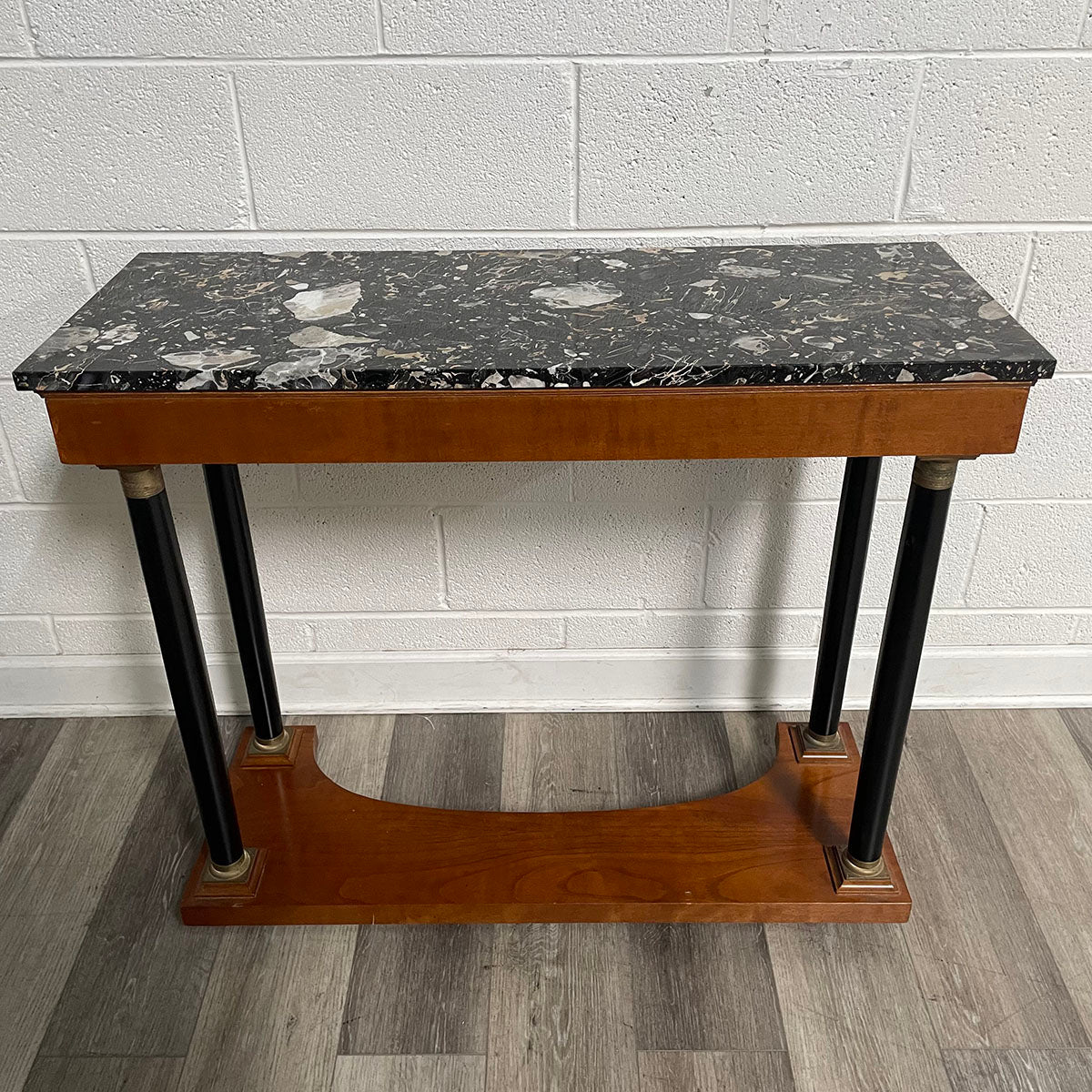 Marble Top Wood Console Table