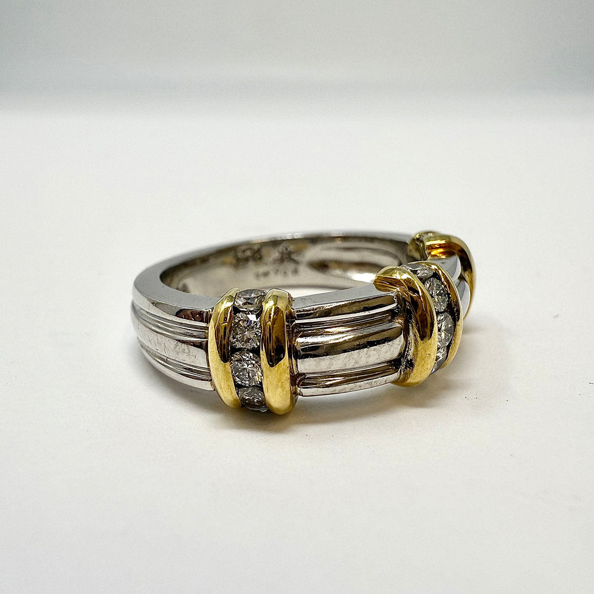 Winward Platinum and 18K Gold Ring with Diamonds