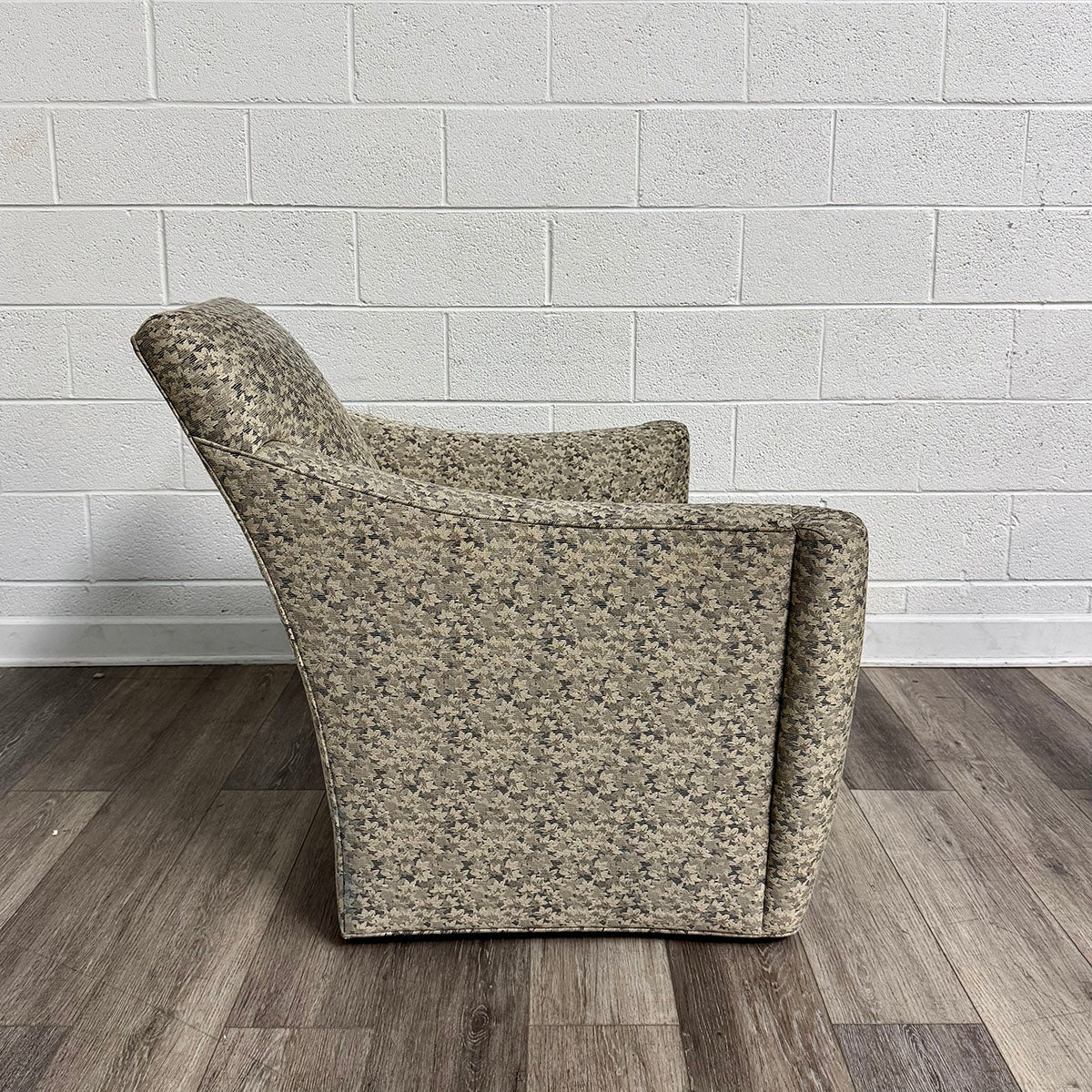 Pair of Interior Crafts Gray and Beige Lounge Chairs