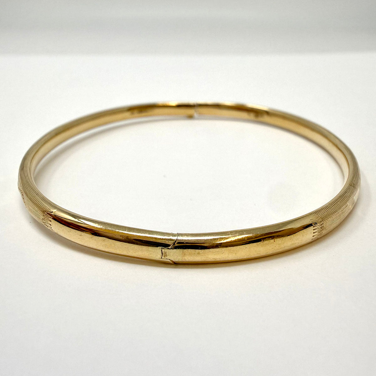 14K Gold Hinged Bracelet