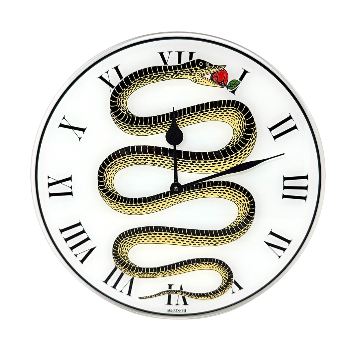 Fornasetti Wall Clock Serpent Motif "Peccato Originale"
