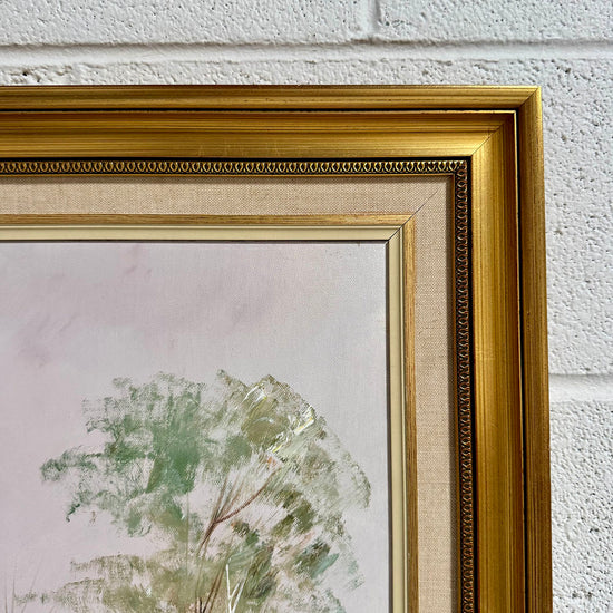 "Country Path in  Springtime" Painting Signed