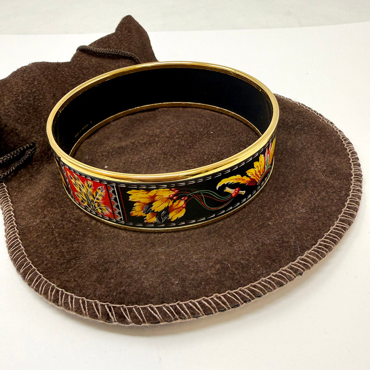 Hermes Enamel Bangle Bracelet