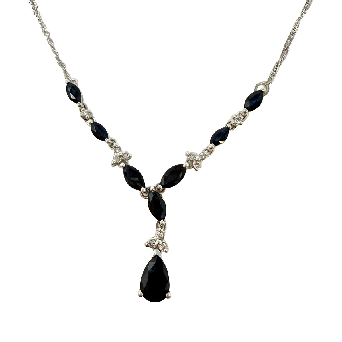 Sapphire and Diamond Necklace
