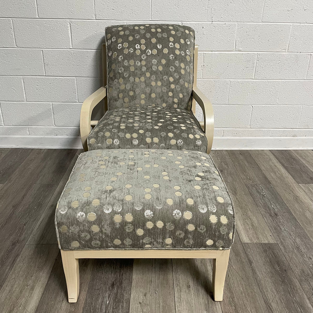 Armchair with Mathcing Ottoman