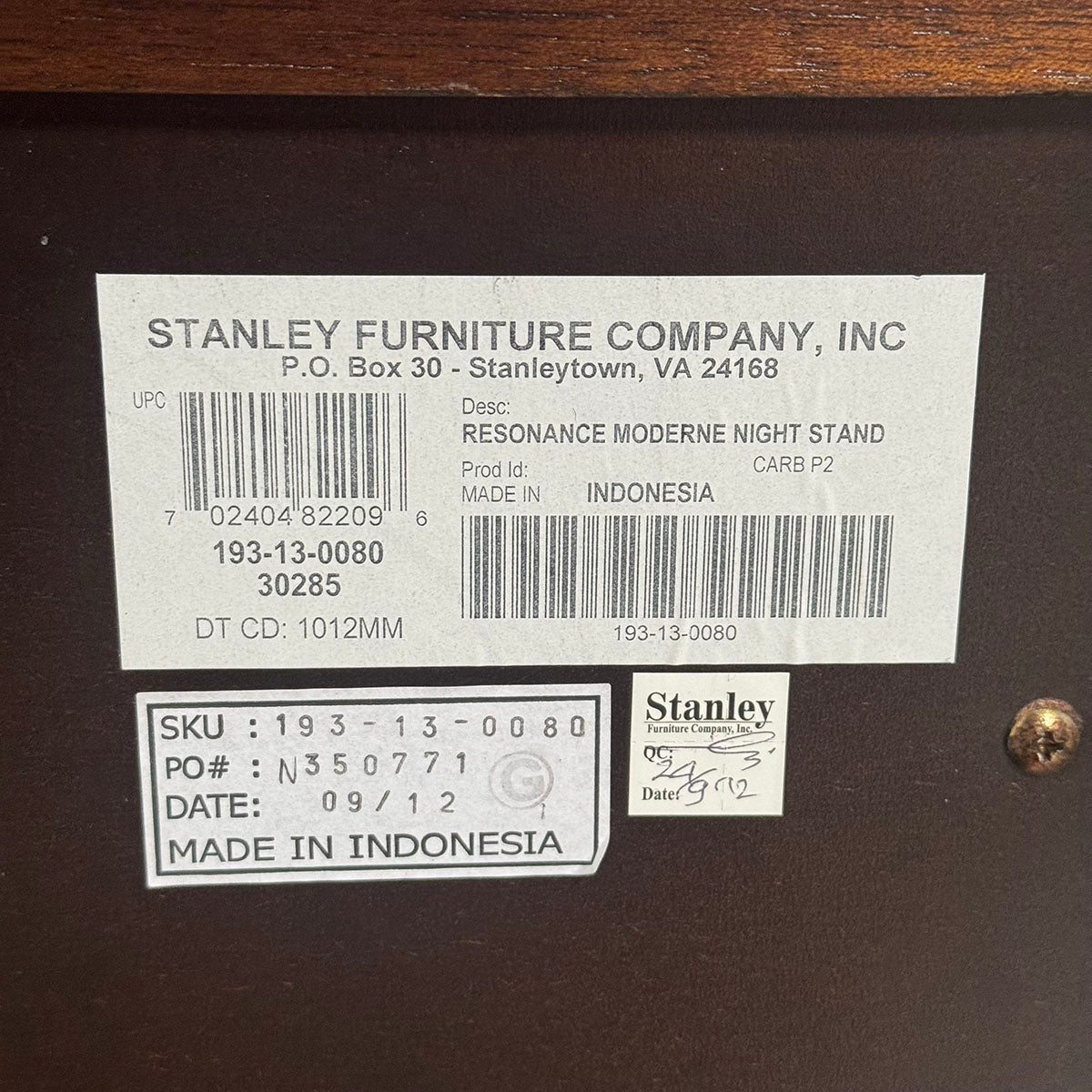 Wood End Table With Three Drawers