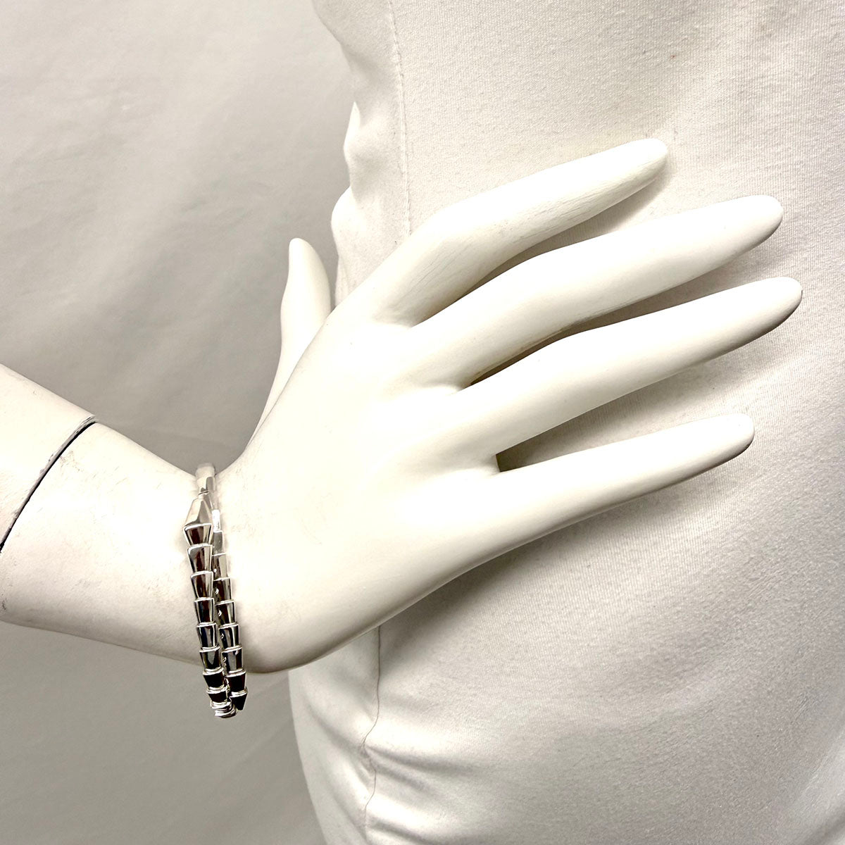 Bulgari 18K White Gold Serpenti Viper Bracelet