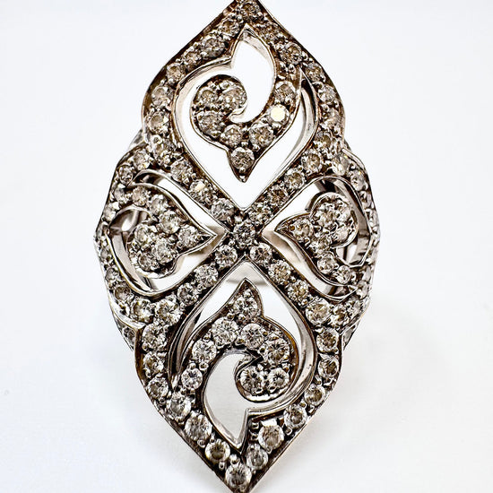 Luca Carati 18K White Gold Diamond Ring