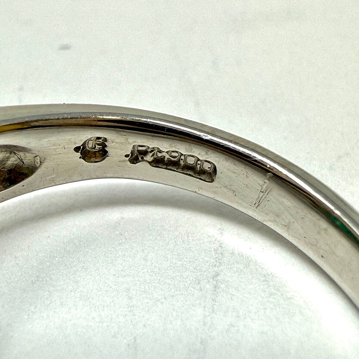 Platinum, Emerald and Diamond Ring