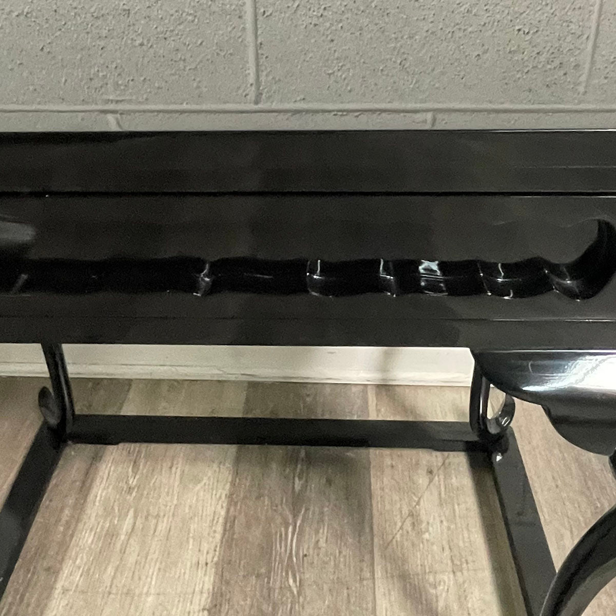Black Lacquer End Table