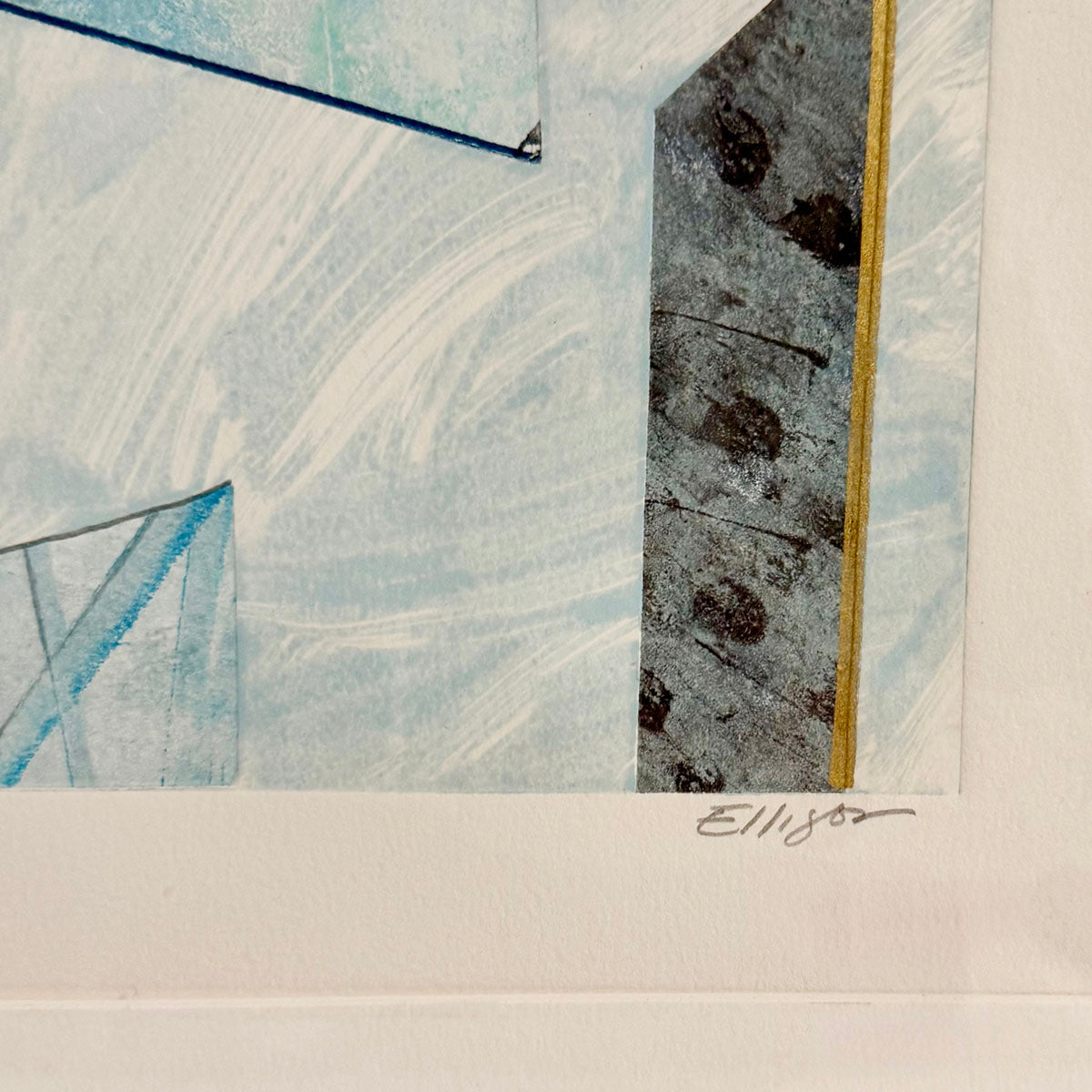 Framed Monoprint "Relative Force" signed