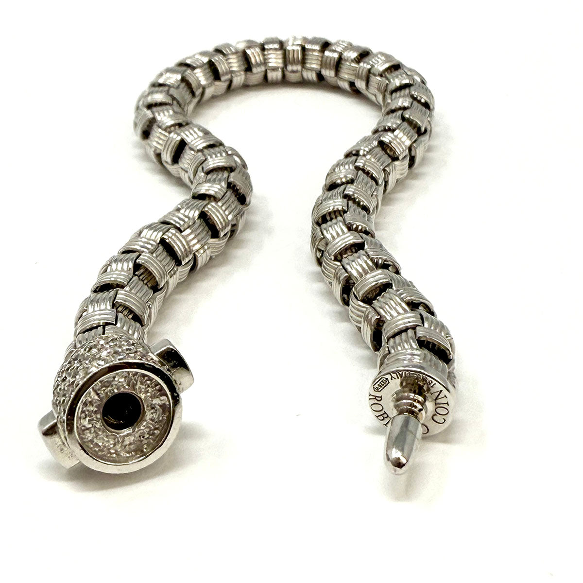Roberto Coin 18K White Gold "Appassionato" Bracelet with Diamond Clasp