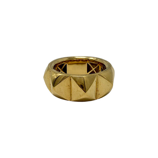 David Yurman 18K Gold Pyramid Ring