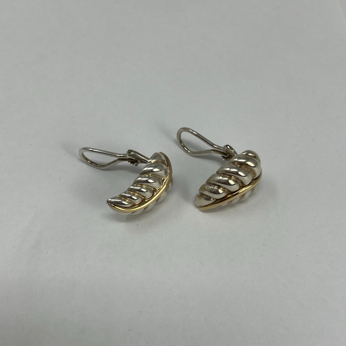 Tiffany & Co. Sterling Silver and 18K Gold Nature Leaf Clip-on Earrings