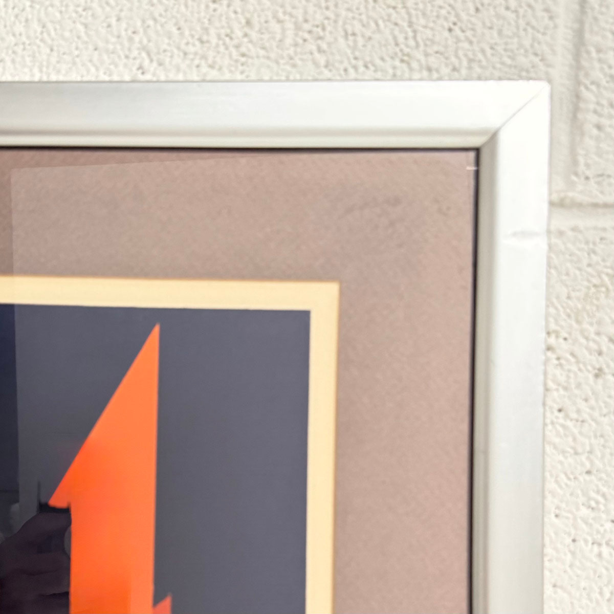 Framed Print Abstract Geometric Signed