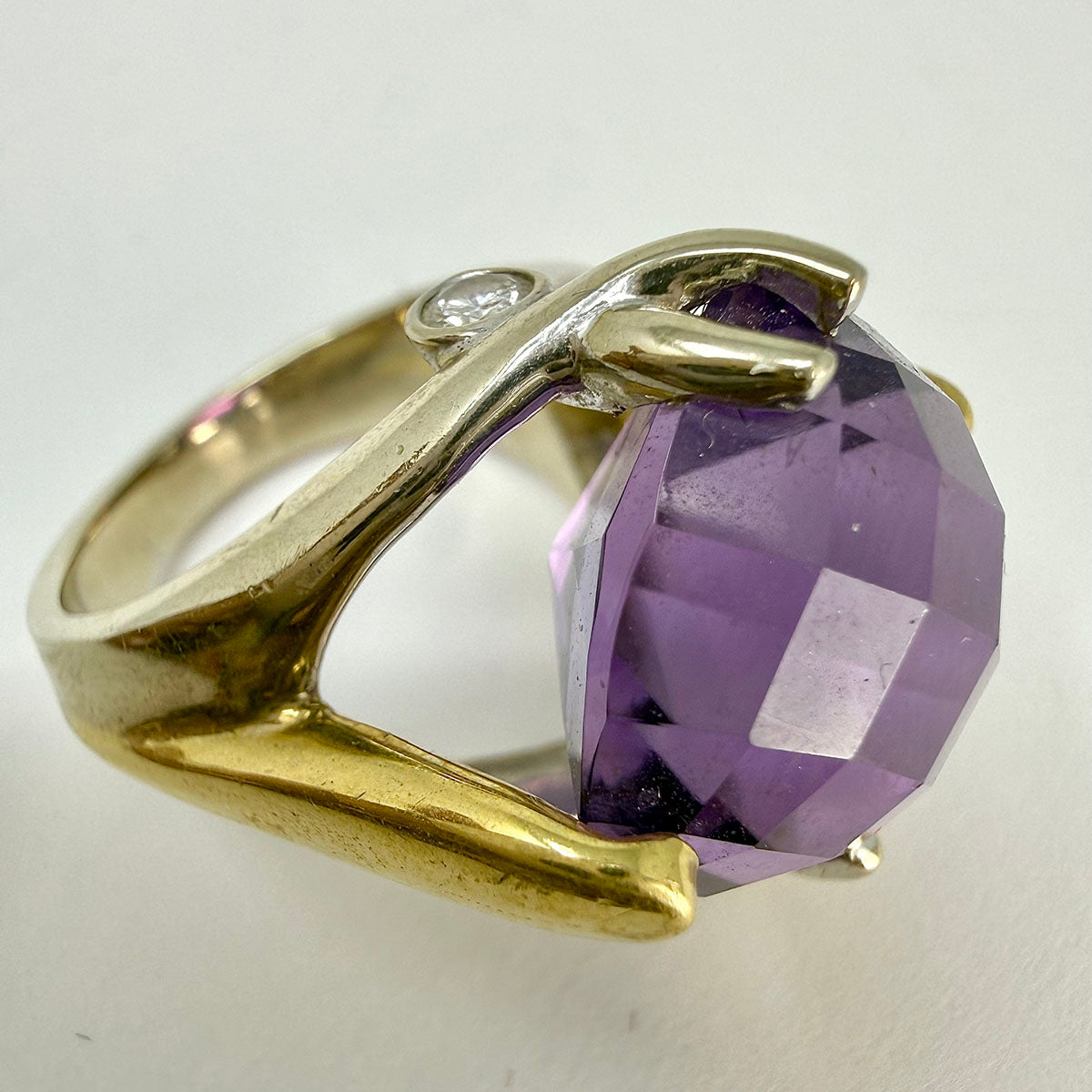 Amethyst and Diamond Ring