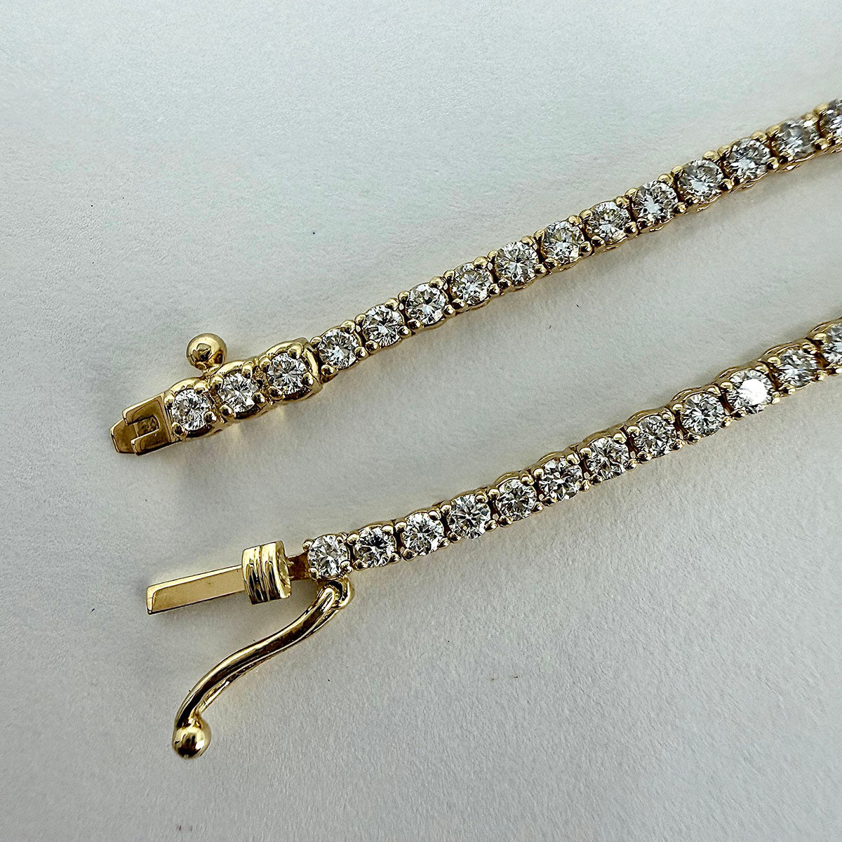 14K Yellow Gold 4.25 ct. Lab Grown Diamond Tennis Necklace