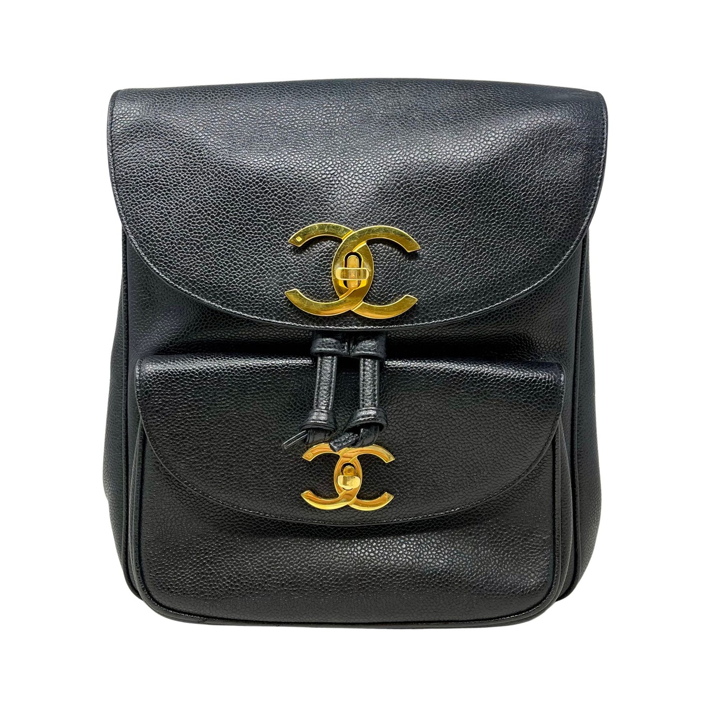 Chanel Vintage Caviar Double CC Backpack