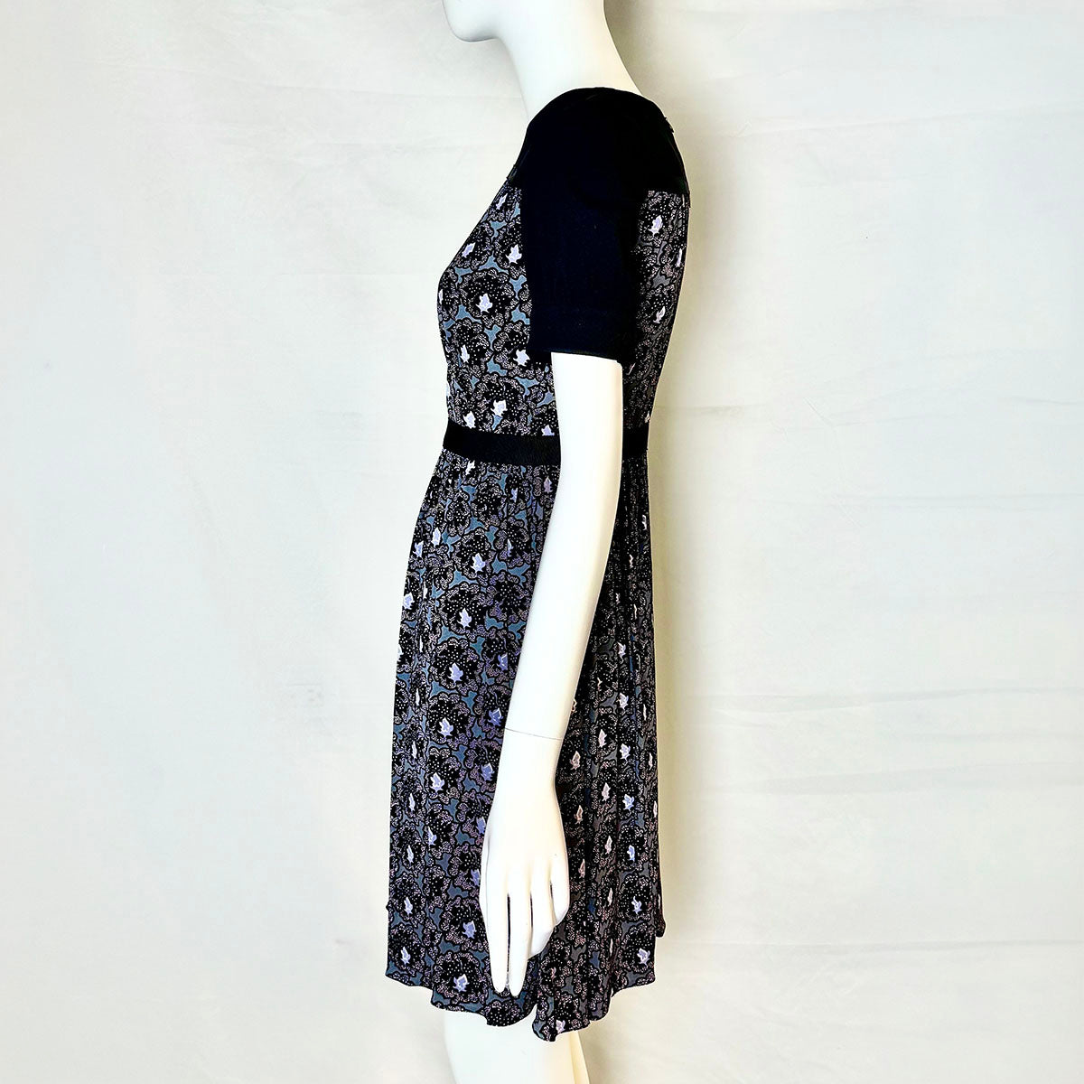 Prada Short Sleeve Pleated Dress