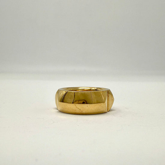 David Yurman 18K Gold Pyramid Ring