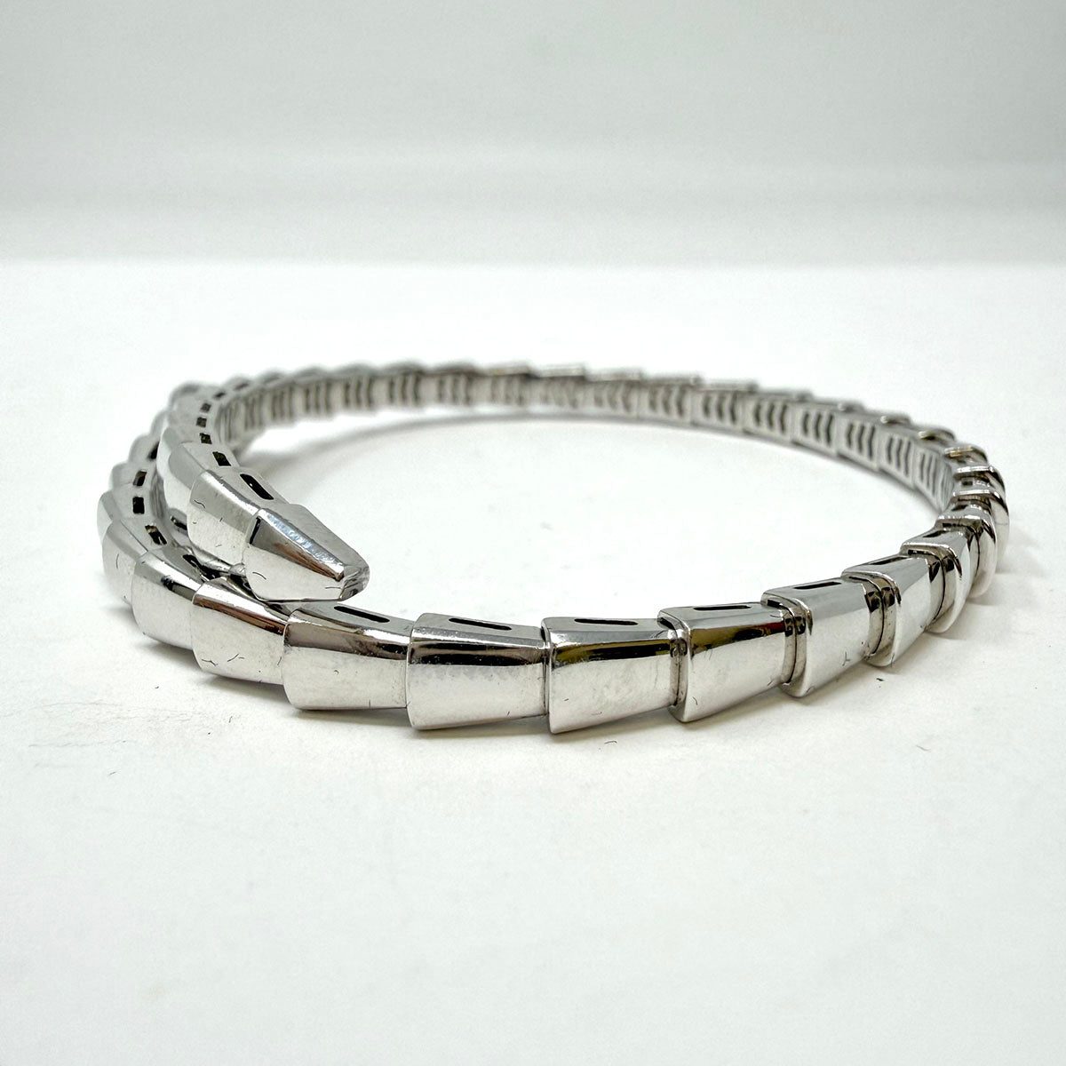 Bulgari 18K White Gold Serpenti Viper Bracelet
