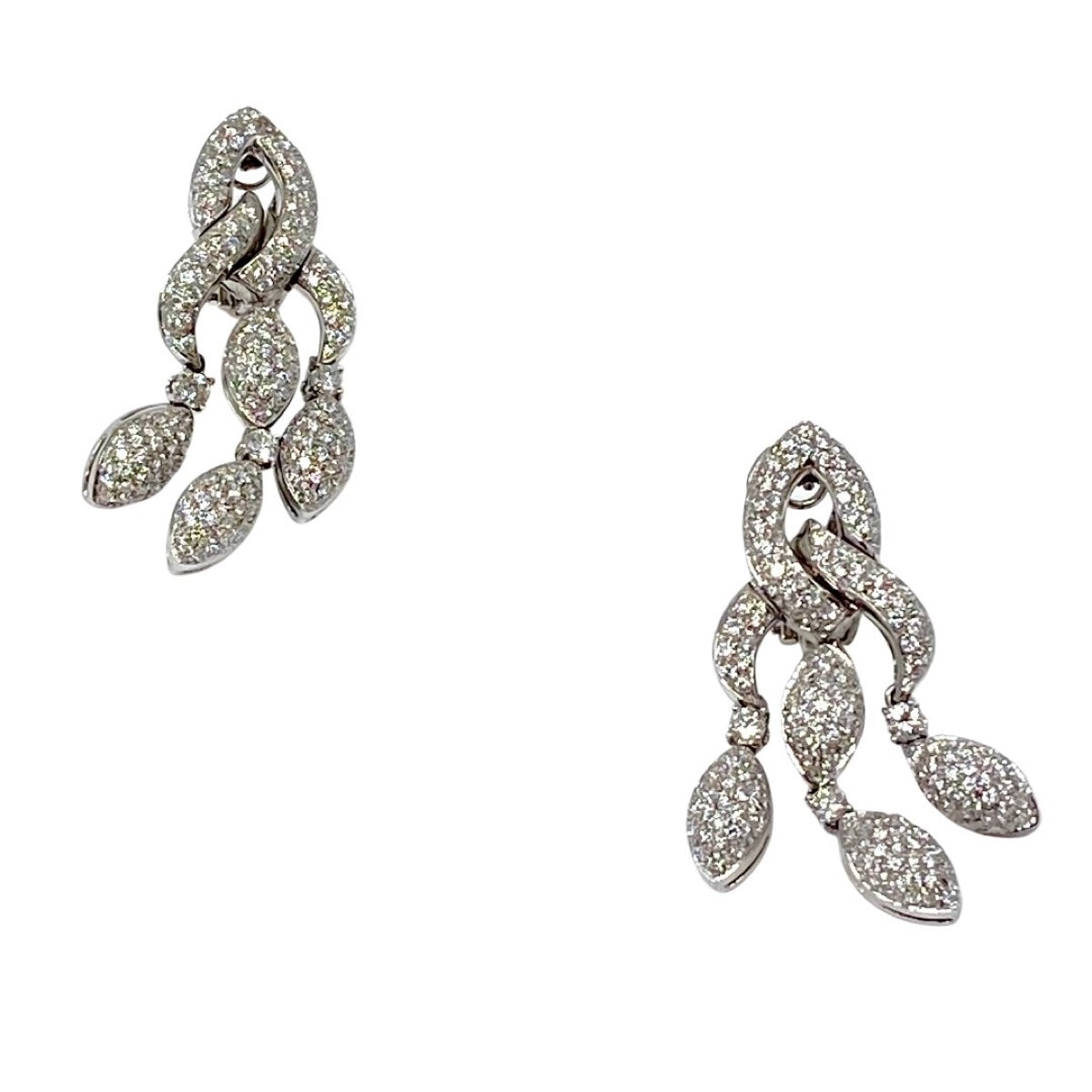 Hasbani 18K Gold Diamond Drop Earrings with Diamonds