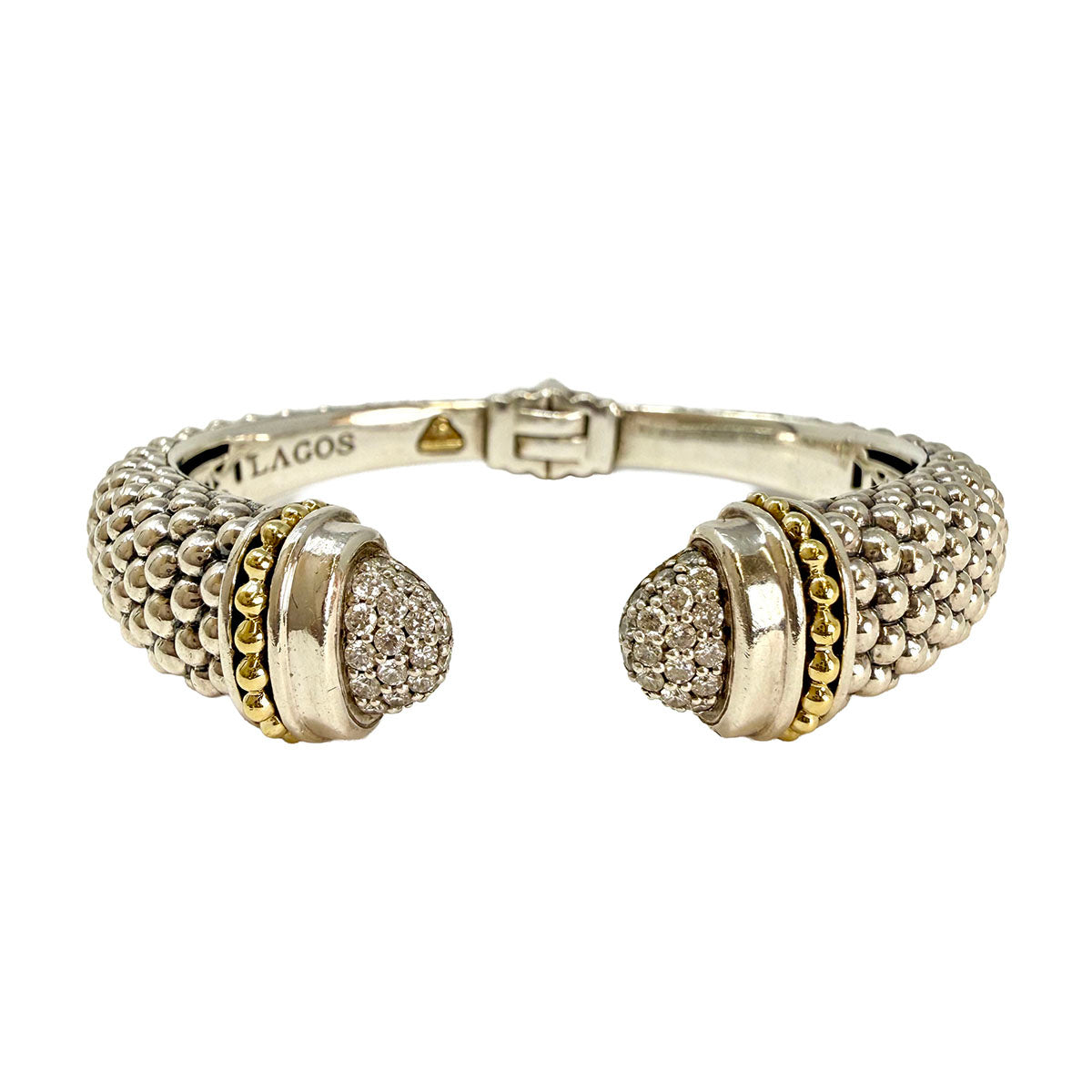 Lagos Caviar Diamond Cuff  Bracelet