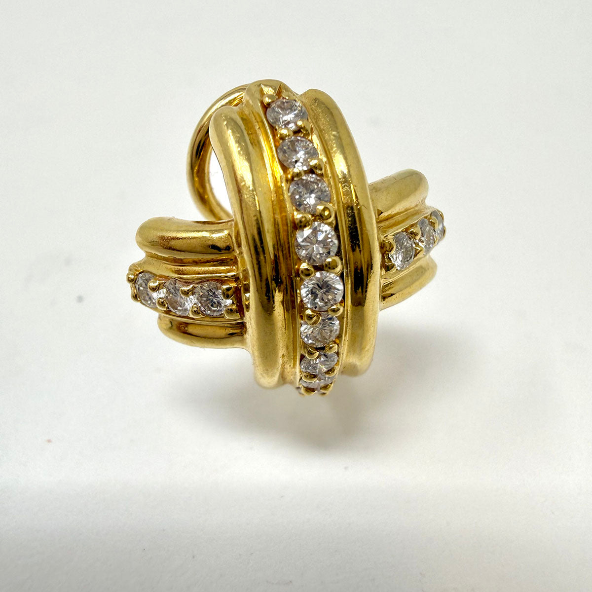 Tiffany & Co. Diamond "X" Earclips