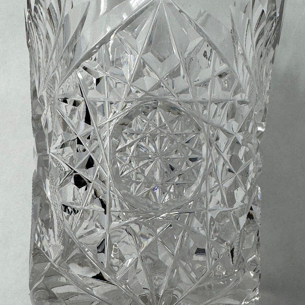 Set of 6 Brilliant Cut Crystal Whiskey Glasses