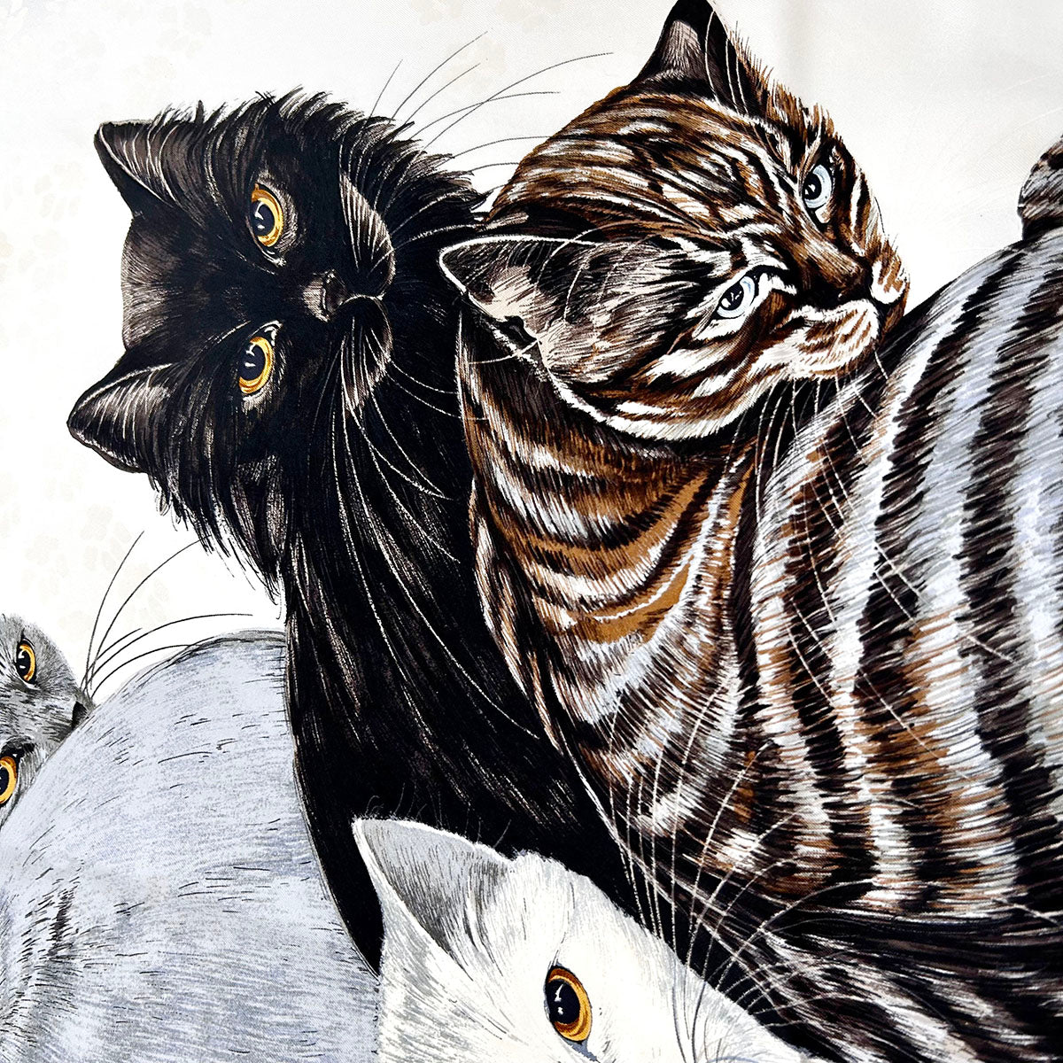 Hermes "Les Chats" Scarf