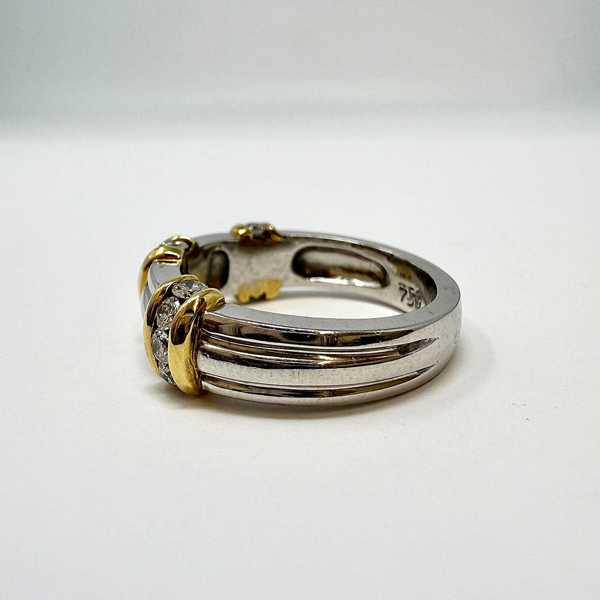 Winward Platinum and 18K Gold Ring with Diamonds