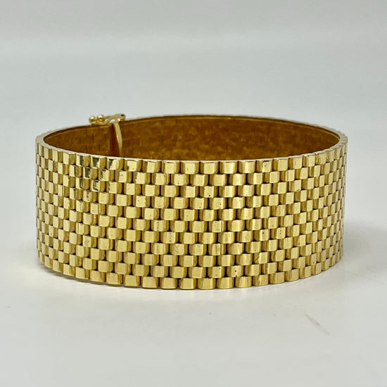 18K Gold Wide Bracelet