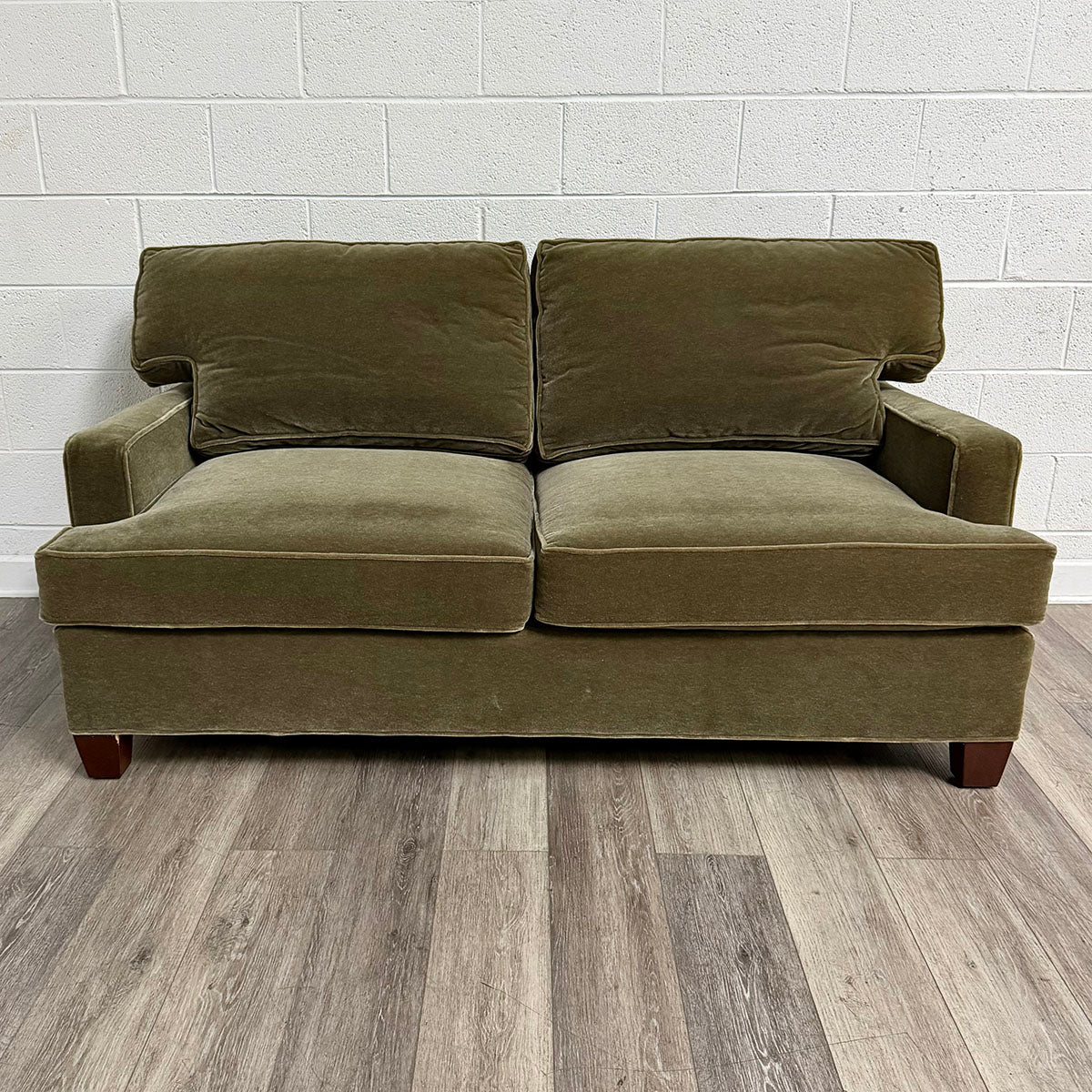 Olive Green 2-Seat Sofa