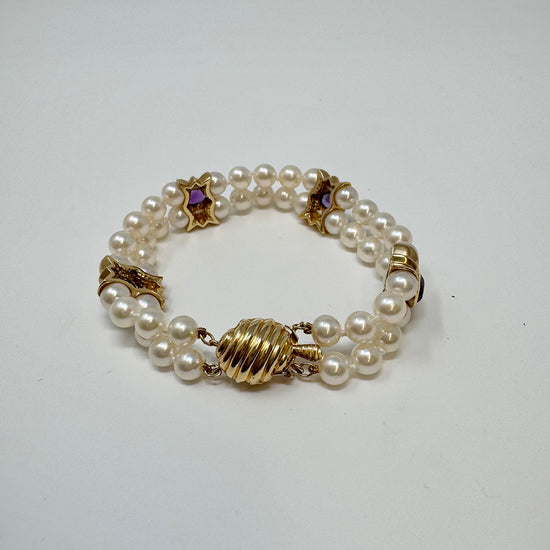 Pearl and Amethyst Bracelet
