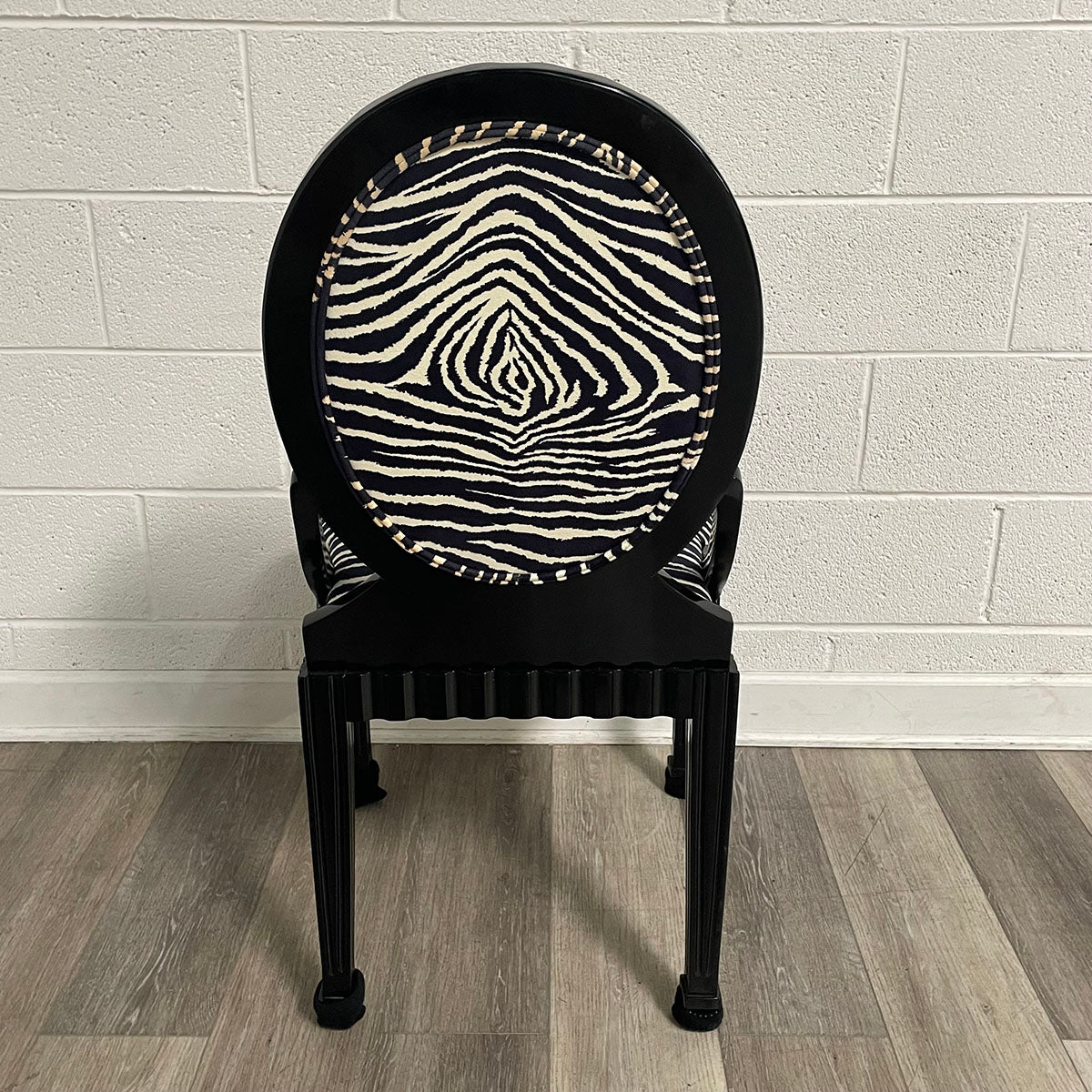 Set Of 8 Zebra Dining Chairs