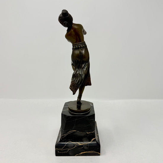 "Tanzerin" Bronze Sculpture on Marble Base Signed C 1900