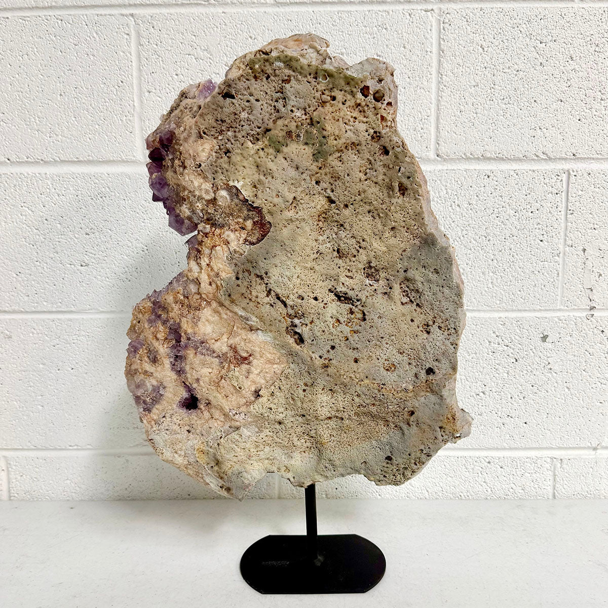 Rose Amethyst Sculpture on a Stand
