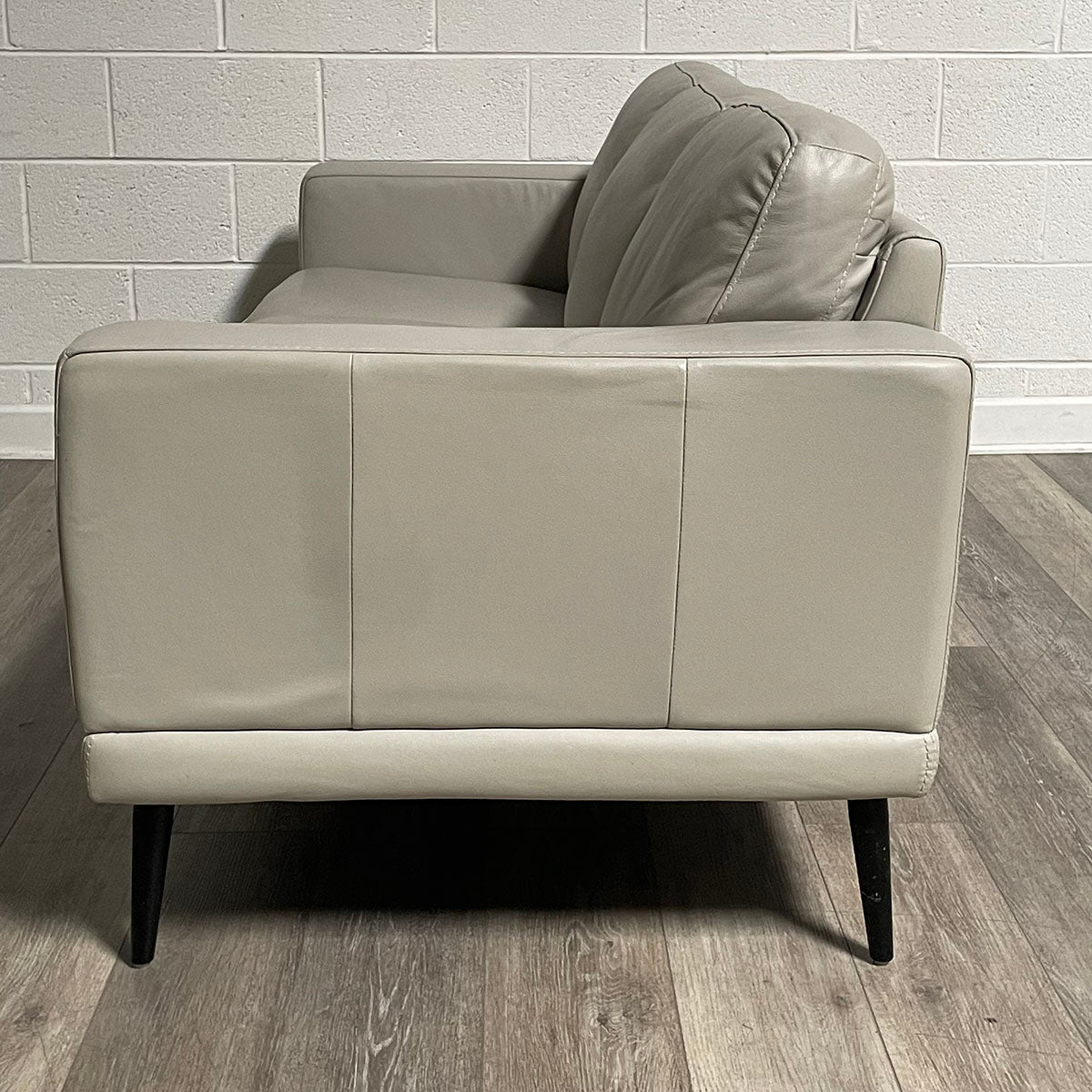 Grey Leather-like Sofa
