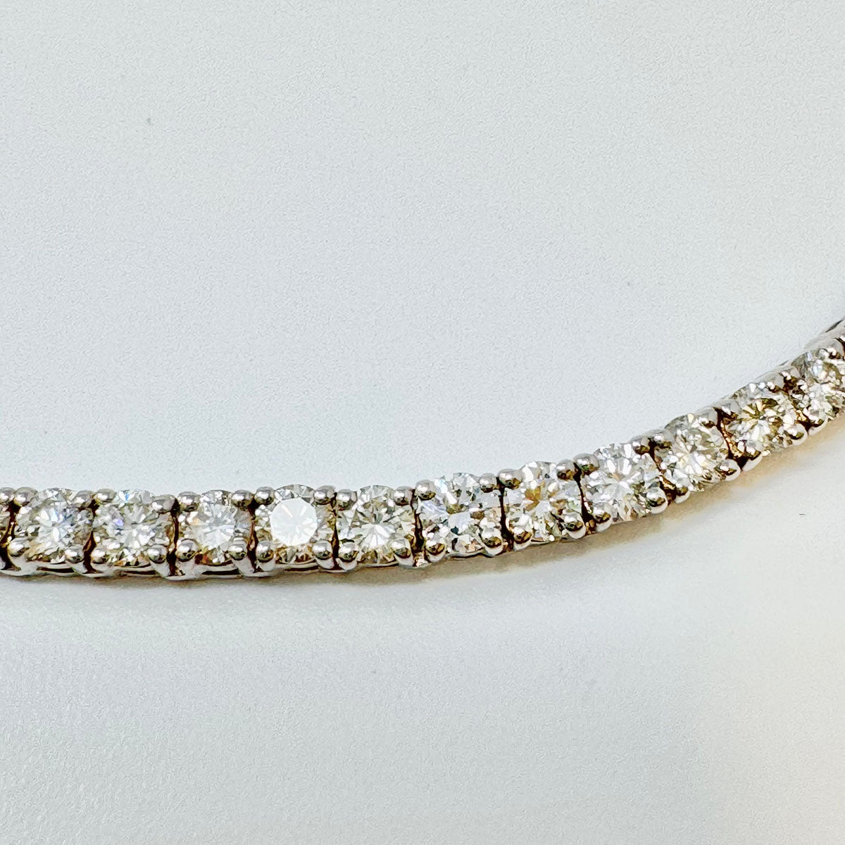 18K White Gold 7.28ct Diamond Tennis Necklace