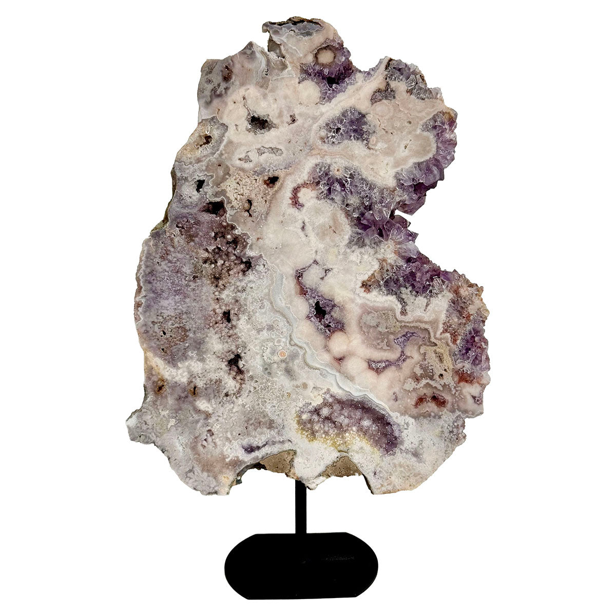 Rose Amethyst Sculpture on a Stand