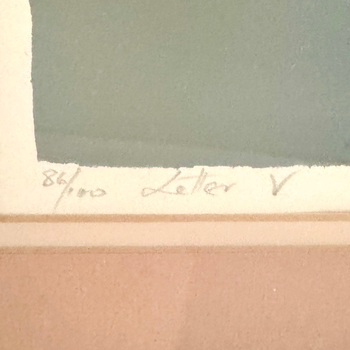 "Letter V" Signed and Numbered 86/100