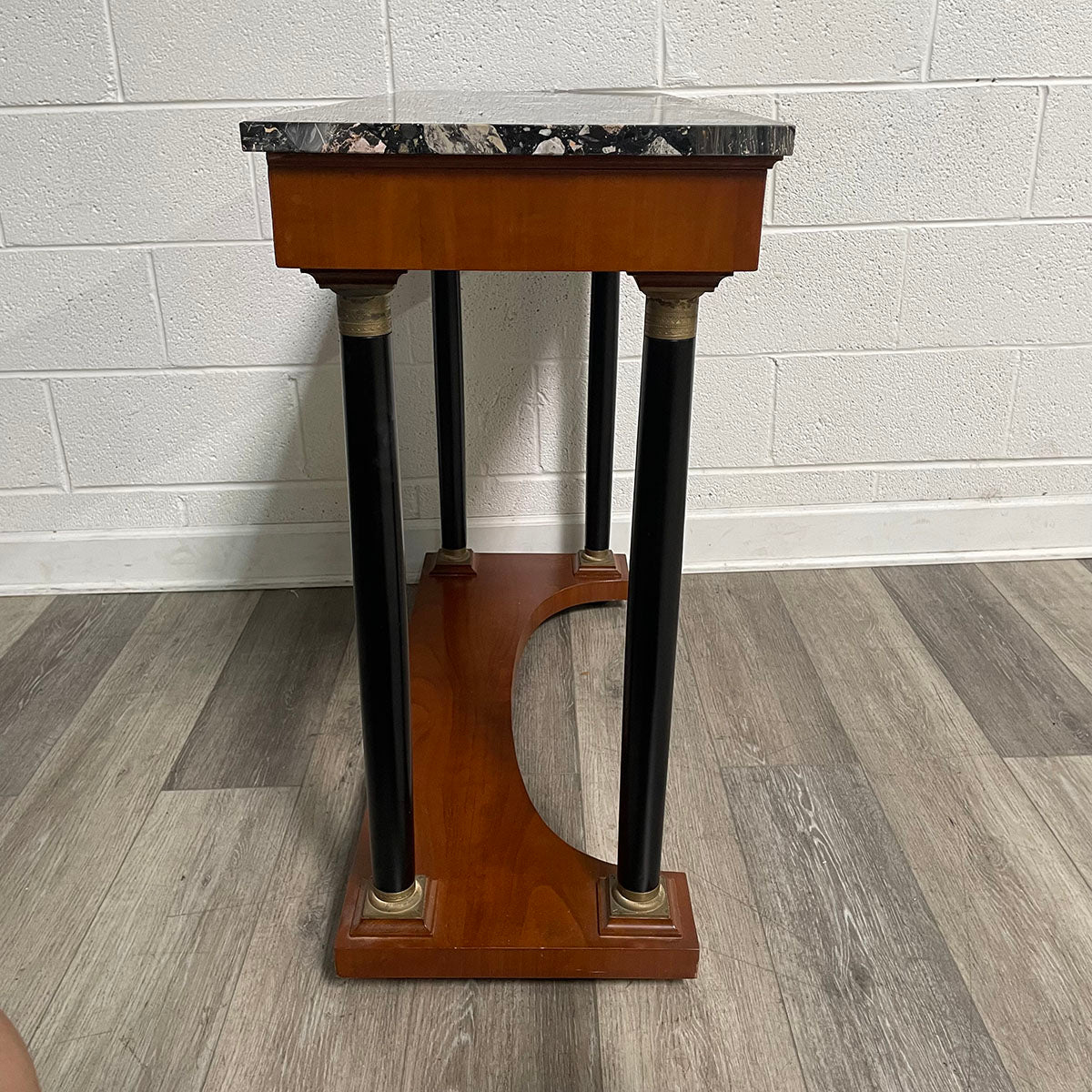 Marble Top Wood Console Table