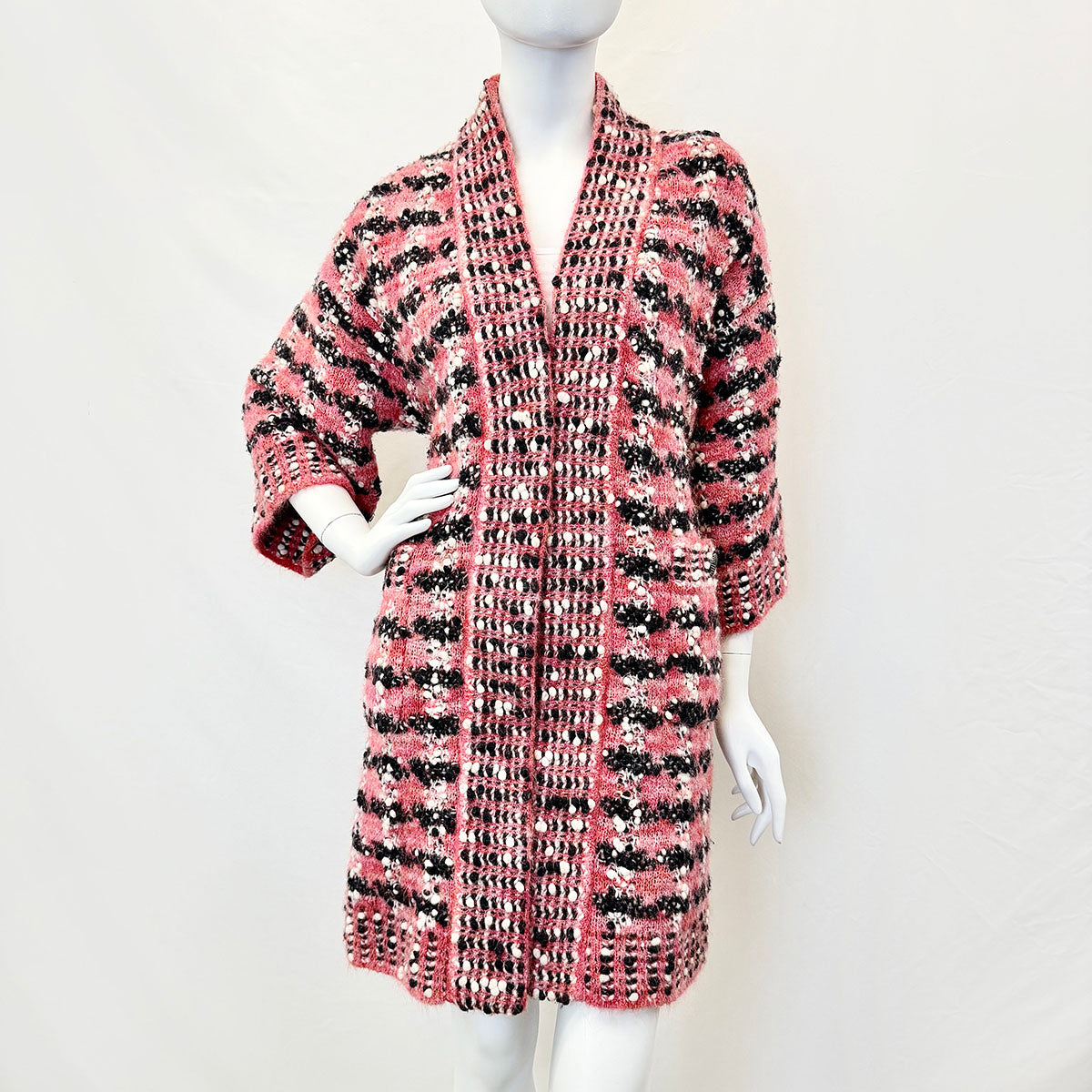 Chanel 2015 3/4 Sleeve Wool Coat