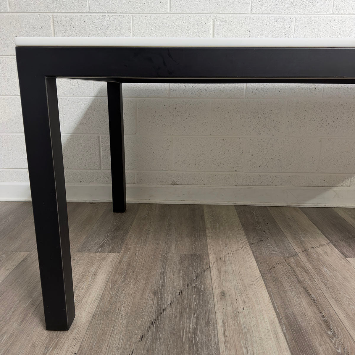 White Stone Top Dining Table