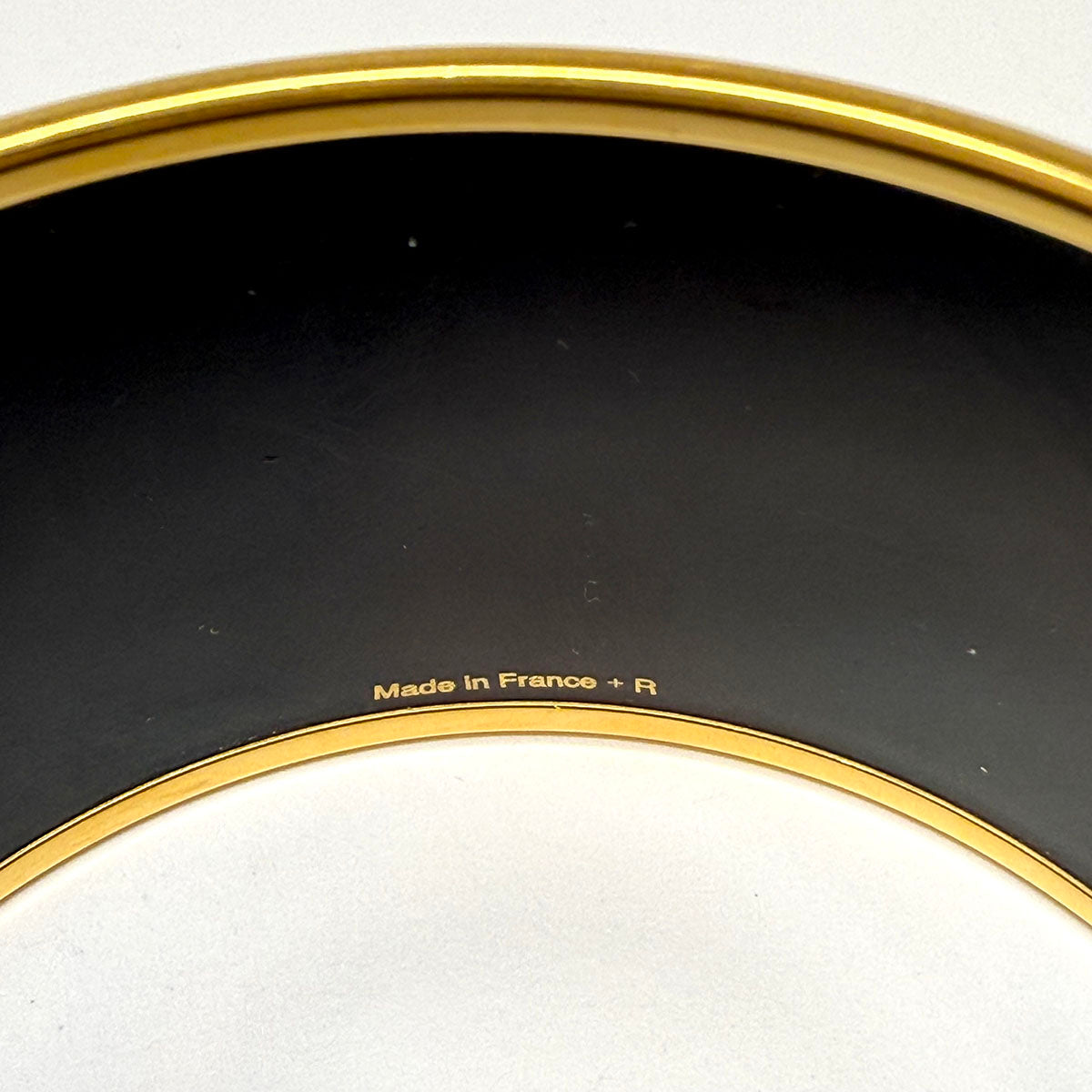 Hermes Extra Wide Enamel Bangle Bracelet