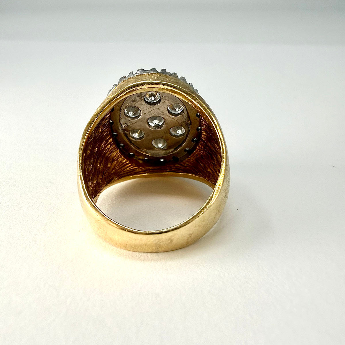 14K Gold Diamond Signet Ring