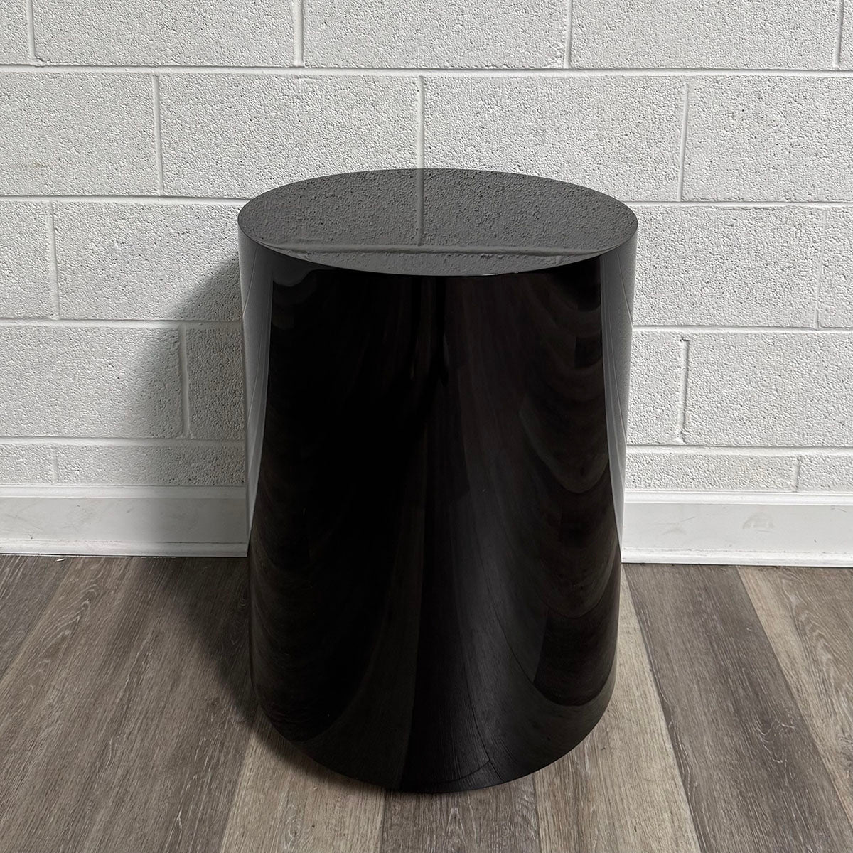 Round Wooden Cylinder End Table