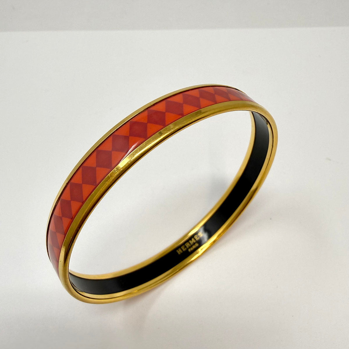 Hermes Narrow Enamel Bangle Bracelet