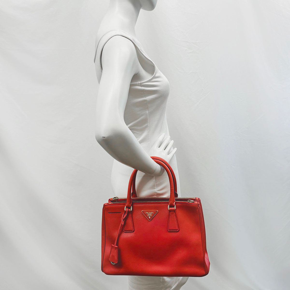 Prada Two Way Saffiano Handle Bag